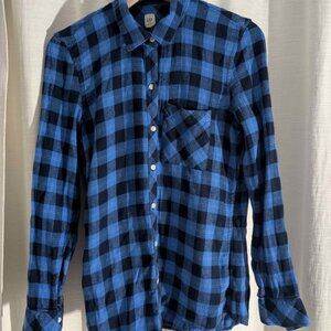 Gap Blue / black Plaid shirt Medium